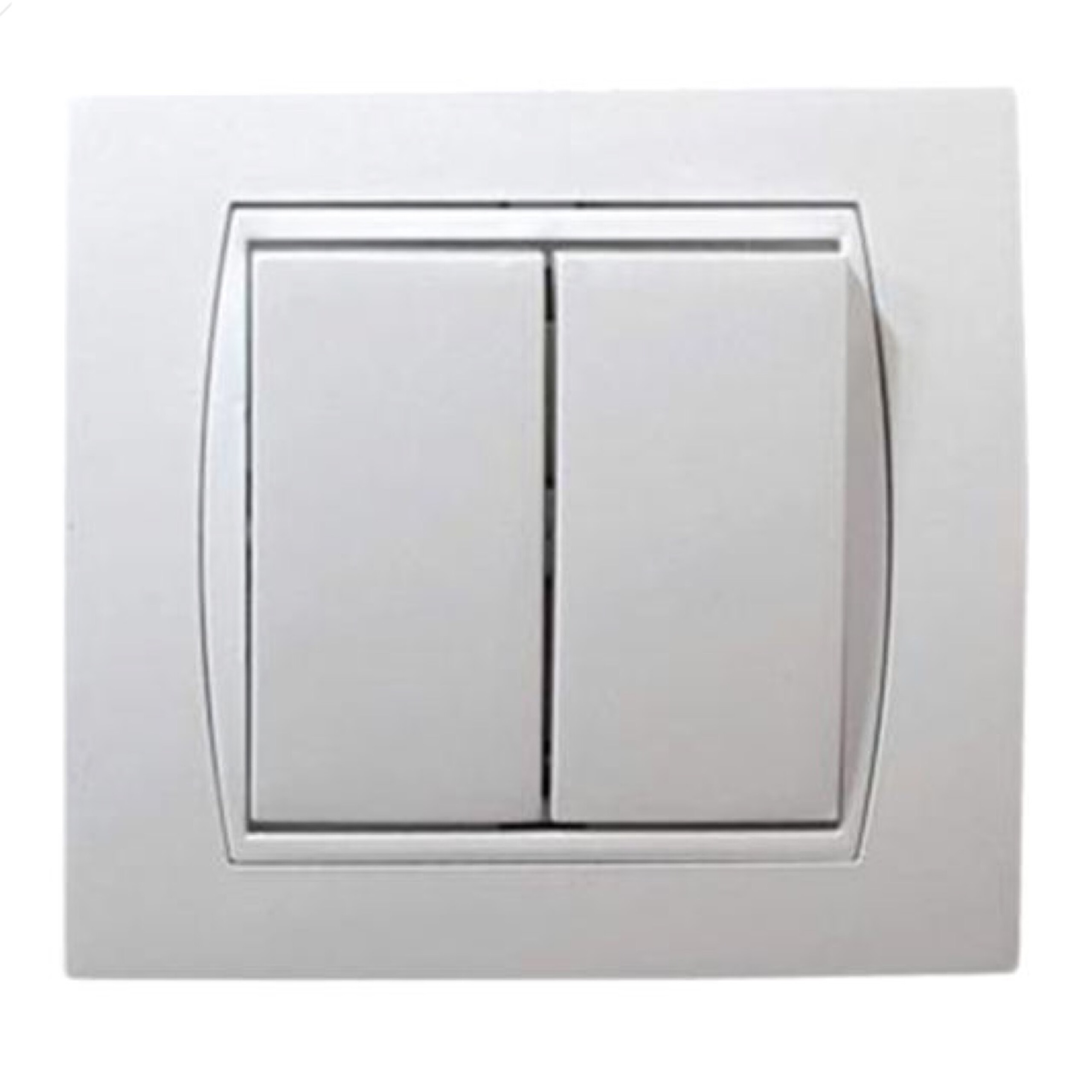 کلید دو پل توکار سرامیک پارت برق ایرانیان بسته 10عدد